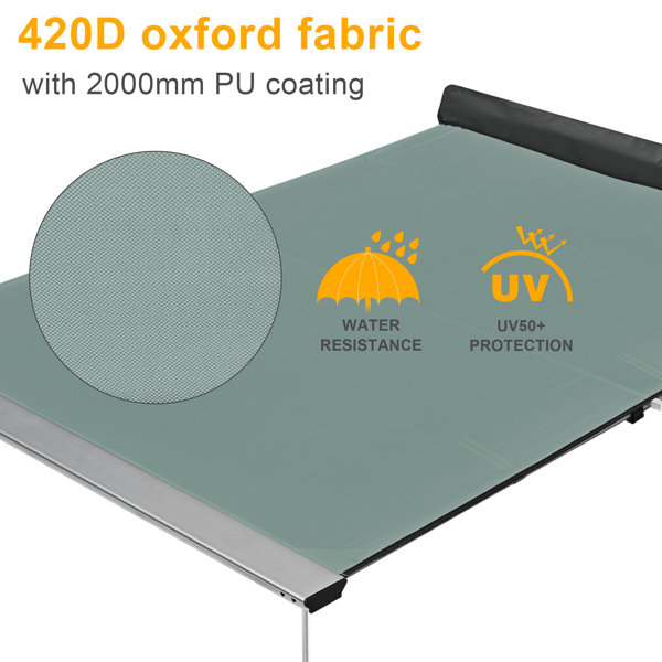 Manual Retraction Side Awning with Gray Wayfair